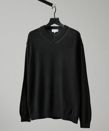 WOOL MIX ブークレーＶネックニット