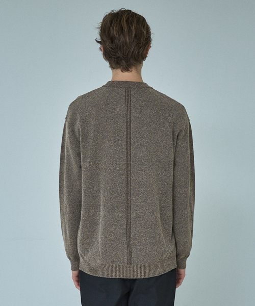 ABAHOUSE（アバハウス）の「WOOL MIX ブークレーＶネックニット（ニット/セーター・メンズ・グレイッシュベージュ/ブラック/ブルー・46/48）」の7枚目の写真