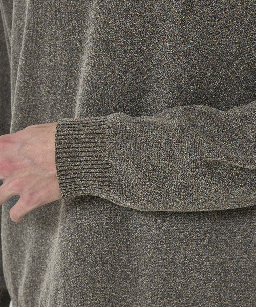 ABAHOUSE（アバハウス）の「WOOL MIX ブークレーＶネックニット（ニット/セーター・メンズ・グレイッシュベージュ/ブラック/ブルー・46/48）」の9枚目の写真