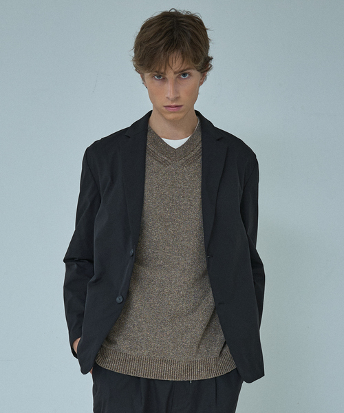 ABAHOUSE（アバハウス）の「WOOL MIX ブークレーＶネックニット（ニット/セーター・メンズ・グレイッシュベージュ/ブラック/ブルー・46/48）」の15枚目の写真