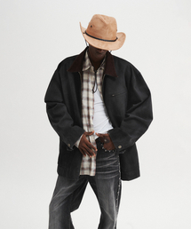 DNSR（ディーエヌエスアール）の「ヴィンテージワークジャケットブラック（ミリタリージャケット）」