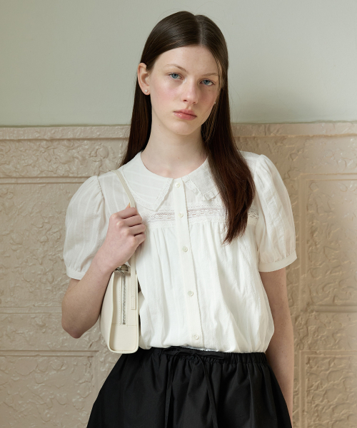 TTUDEMENT(トュードメント)の「パフスリーブ半袖ブラウス (アイボリー)(シャツ/ブラウス・レディース・その他・SMALL/MEDIUM)」の2枚目の写真