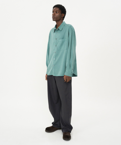 INSILENCE（インサイロンス）の「テンセルコットンダイングシャツASHMINT（シャツ/ブラウス・レディース・その他・SMALL/MEDIUM/LARGE）」の3枚目の写真