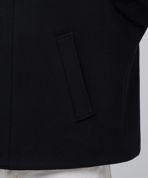 MUSINSA STANDARD（ムシンサスタンダード）の「カシミヤブレンドオーバーサイズミニマルブルゾンジャケット[ブラック]（ブルゾン・メンズ・その他・X-LARGE/XX-LARGE/MEDIUM/LARGE）」の9枚目の写真
