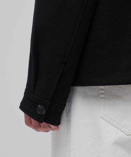 MUSINSA STANDARD（ムシンサスタンダード）の「カシミヤブレンドオーバーサイズミニマルブルゾンジャケット[ブラック]（ブルゾン・メンズ・その他・X-LARGE/XX-LARGE/MEDIUM/LARGE）」の11枚目の写真
