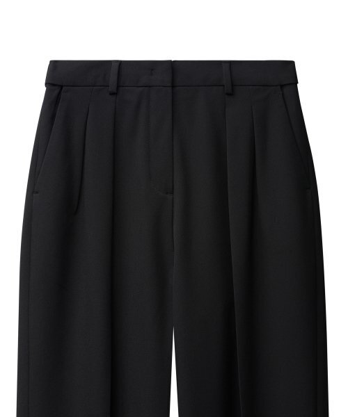 MUSINSA STANDARD WOMAN（ムシンサスタンダードウーマン）の「レディースリバースツータックワイド隠しバンディングスラックス[ブラック]（スラックス・レディース・その他・24/25/27/28/26/29）」の12枚目の写真