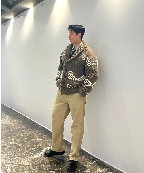 MUSINSA STANDARD（ムシンサスタンダード）の「ホワイトサテンテーパードオフィサーパンツ[ベージュ]（その他パンツ・メンズ・その他・38/42/36/26/28/40/34/33/32/31/30/29/27）」の11枚目の写真