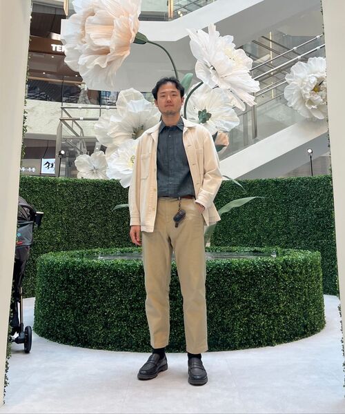 MUSINSA STANDARD（ムシンサスタンダード）の「ホワイトサテンテーパードオフィサーパンツ[ベージュ]（その他パンツ・メンズ・その他・38/42/36/26/28/40/34/33/32/31/30/29/27）」の3枚目の写真