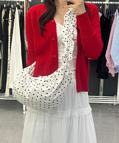 THE GREEN LAB（ザグリーンラボ）の「ドットフリルダンブリングバッグ [アイボリー]（ショルダーバッグ・レディース・その他・ONE SIZE）」の4枚目の写真
