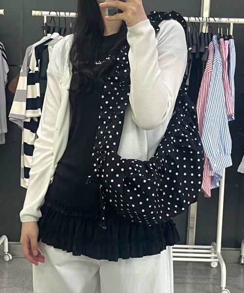 THE GREEN LAB（ザグリーンラボ）の「ドットフリルダンブリングバッグ [アイボリー]（ショルダーバッグ・レディース・その他・ONE SIZE）」の5枚目の写真