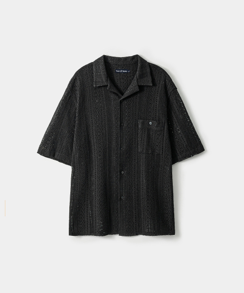 TRIP LE SENS(トリップ ル センス)の「パターンドクロシェハーフシャツ_ホワイト(シャツ/ブラウス・メンズ・その他・MEDIUM/LARGE)」の8枚目の写真