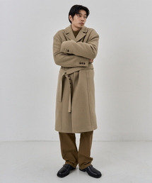 NUAKLE（ヌアクル）の「(m) ロー フェルト ウール コート_サンドベージュ（チェスターコート）」