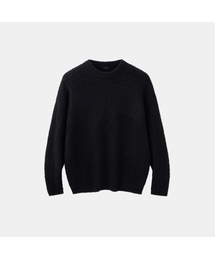 ブラックウール混紡クルーネックセーター Sサイズ improves｜畦編み クルーネック ニットセーター | Rakuten Fashion