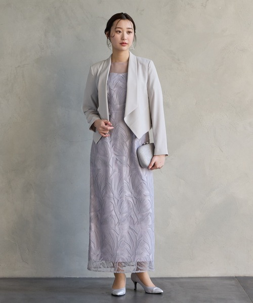 AIMER（エメ）の「【WEB限定】タックスリーブリーフレースタイトパーティードレス　結婚式　お呼ばれ　ドレス　20代 30代 40代（ドレス・レディース・グリーン/グレー/ブラック・SMALL/MEDIUM/LARGE）」の15枚目の写真