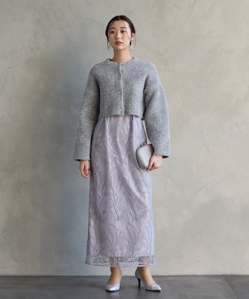 AIMER（エメ）の「【WEB限定】タックスリーブリーフレースタイトパーティードレス　結婚式　お呼ばれ　ドレス　20代 30代 40代（ドレス・レディース・グリーン/グレー/ブラック・SMALL/MEDIUM/LARGE）」の16枚目の写真