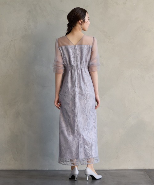 AIMER（エメ）の「【WEB限定】タックスリーブリーフレースタイトパーティードレス　結婚式　お呼ばれ　ドレス　20代 30代 40代（ドレス・レディース・グリーン/グレー/ブラック・SMALL/MEDIUM/LARGE）」の14枚目の写真