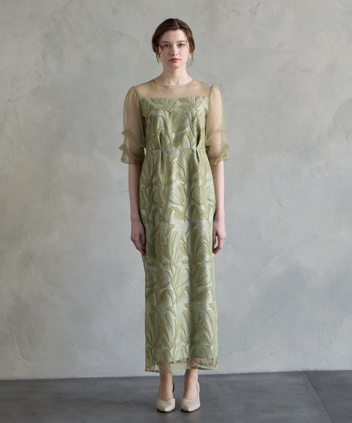 AIMER（エメ）の「【WEB限定】タックスリーブリーフレースタイトパーティードレス　結婚式　お呼ばれ　ドレス　20代 30代 40代（ドレス・レディース・グリーン/グレー/ブラック・SMALL/MEDIUM/LARGE）」の17枚目の写真