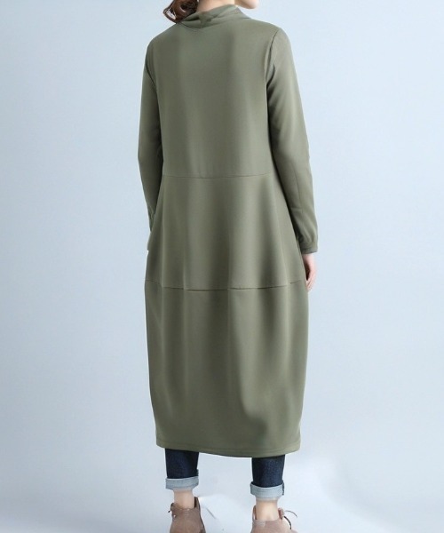 cammie(キャミー)の「セミハイネックバルーンワンピース(ワンピース・レディース・ブラック/グレー/オリーブ・M/L)」の13枚目の写真