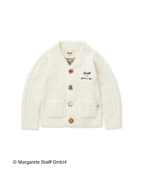 Steiff】【KIDS】パウダージャガードカーディガン（ルームウェア