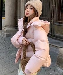 レディースのその他アウター（ピンク/桃色系・フードあり