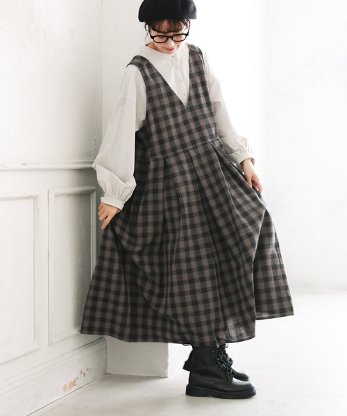 soulberry（ソウルベリー）の「農夫さんのエプロンワンピ（ジャンパー