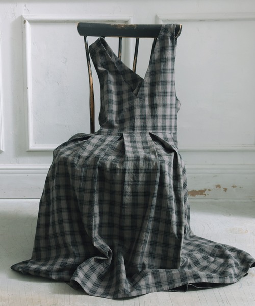 soulberry（ソウルベリー）の「モノトーンなチェックのジャンスカ（ジャンパースカート・レディース・グレー・5L/4L/3L/LL/L/M）」の8枚目の写真