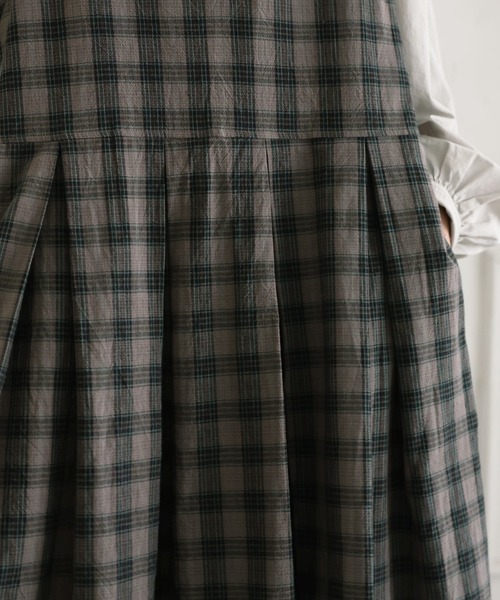 soulberry（ソウルベリー）の「モノトーンなチェックのジャンスカ（ジャンパースカート・レディース・グレー・5L/4L/3L/LL/L/M）」の13枚目の写真