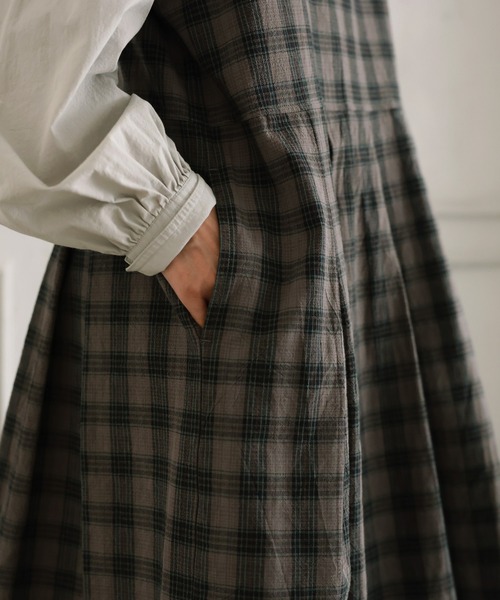 soulberry（ソウルベリー）の「モノトーンなチェックのジャンスカ（ジャンパースカート・レディース・グレー・5L/4L/3L/LL/L/M）」の14枚目の写真