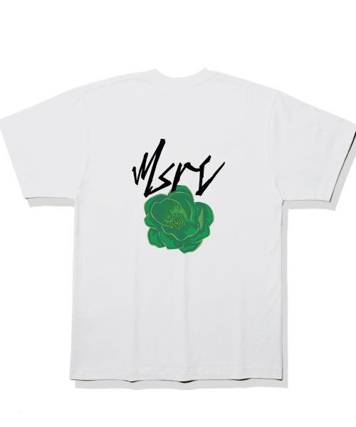 MONSTER REPUBLIC（モンスターリパブリック）の「MSRC フラワーミックスグリーンTシャツ ホワイト（Tシャツ/カットソー・レディース・その他・LARGE/MEDIUM/SMALL/X-LARGE）」の3枚目の写真