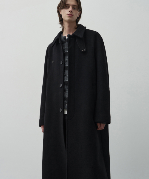 ALYSS（アリス）の「[WOOL 90] リファインドウールバルマカンコート [ブラック]（チェスターコート・メンズ・その他・LARGE/X-LARGE/MEDIUM）」の18枚目の写真