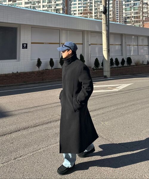 ALYSS（アリス）の「[WOOL 90] リファインドウールバルマカンコート [ブラック]（チェスターコート・メンズ・その他・LARGE/X-LARGE/MEDIUM）」の20枚目の写真