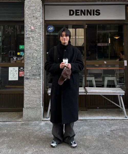 ALYSS（アリス）の「[WOOL 90] リファインドウールバルマカンコート [ブラック]（チェスターコート・メンズ・その他・LARGE/X-LARGE/MEDIUM）」の21枚目の写真