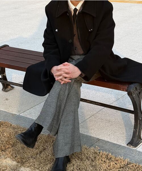 ALYSS（アリス）の「[WOOL 90] リファインドウールバルマカンコート [ブラック]（チェスターコート・メンズ・その他・LARGE/X-LARGE/MEDIUM）」の14枚目の写真