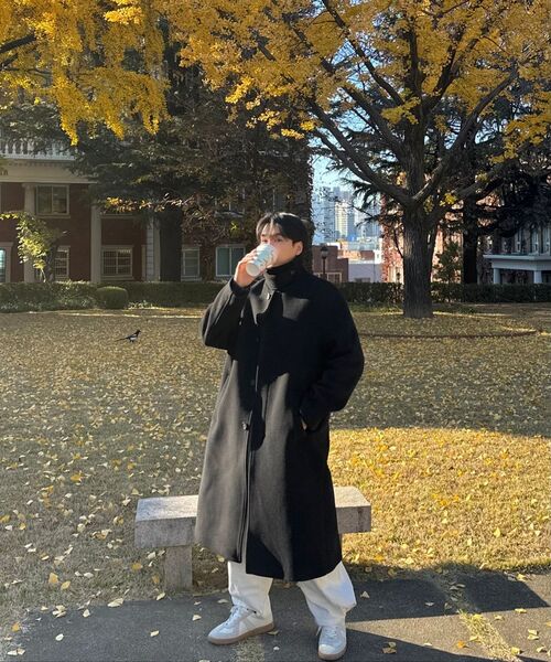 ALYSS（アリス）の「[WOOL 90] リファインドウールバルマカンコート [ブラック]（チェスターコート・メンズ・その他・LARGE/X-LARGE/MEDIUM）」の16枚目の写真