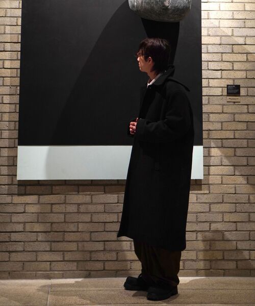 ALYSS（アリス）の「[WOOL 90] リファインドウールバルマカンコート [ブラック]（チェスターコート・メンズ・その他・LARGE/X-LARGE/MEDIUM）」の5枚目の写真