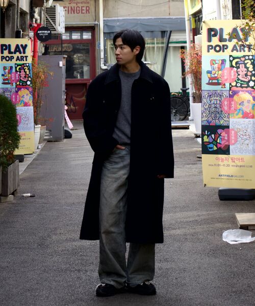ALYSS（アリス）の「[WOOL 90] リファインドウールバルマカンコート [ブラック]（チェスターコート・メンズ・その他・LARGE/X-LARGE/MEDIUM）」の7枚目の写真