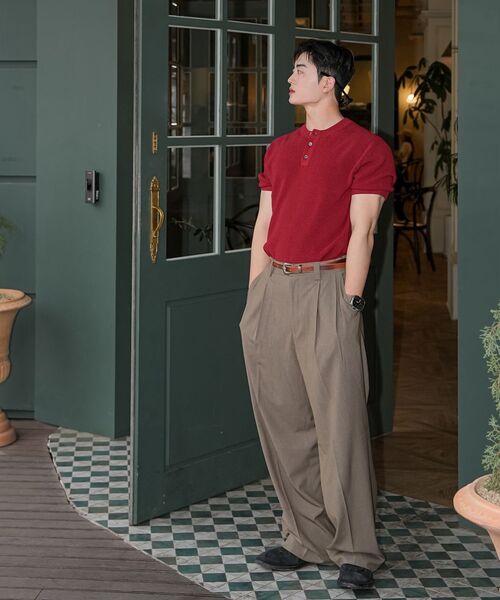 JUAN HOMME(ジュアンオム)の「リファインドワイドトラウザー(セージ)(スラックス・メンズ・その他・SMALL/MEDIUM)」の4枚目の写真