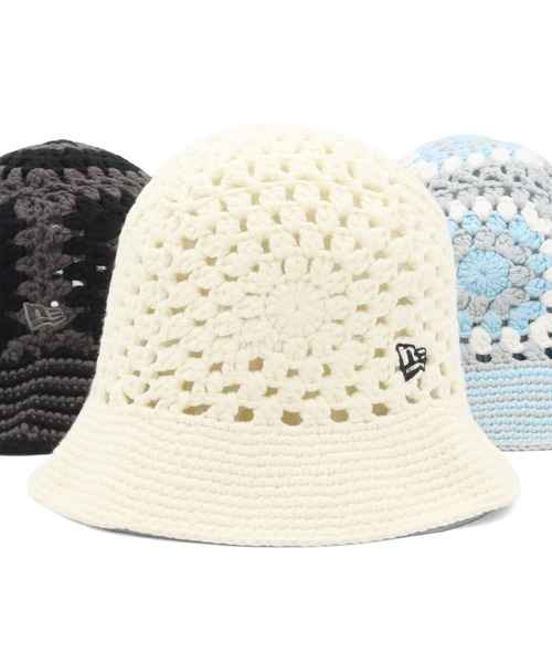 NEW ERA(ニューエラ)の「ニューエラ クロシェハット 模様編み(ハット・レディース・ブラック/ホワイト・FREE)」の2枚目の写真