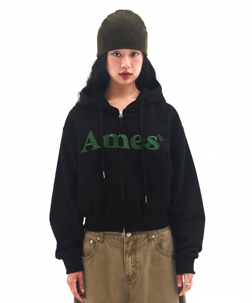 AMESWORLDWIDE（アメスワールドワイド）の「BASIC LOGO HOODIE ZIP UP BLACK（パーカー・メンズ・その他・SMALL/MEDIUM/LARGE）」の3枚目の写真