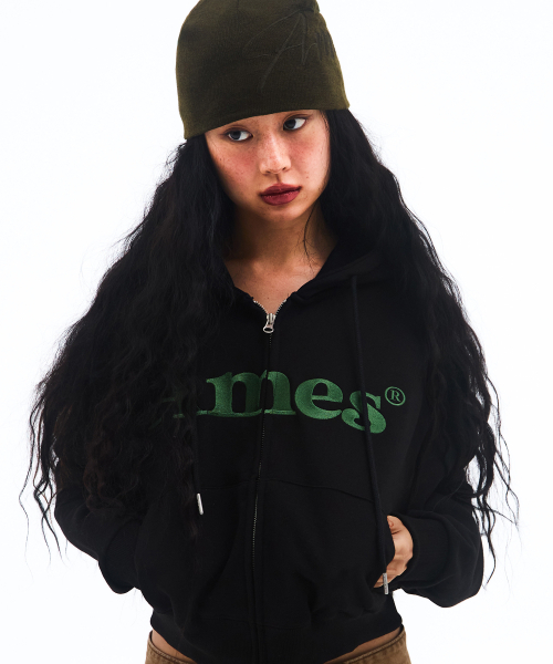 AMESWORLDWIDE（アメスワールドワイド）の「BASIC LOGO HOODIE ZIP UP BLACK（パーカー・メンズ・その他・SMALL/MEDIUM/LARGE）」の5枚目の写真