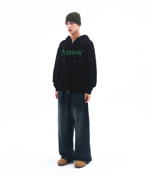 AMESWORLDWIDE（アメスワールドワイド）の「BASIC LOGO HOODIE ZIP UP BLACK（パーカー・メンズ・その他・SMALL/MEDIUM/LARGE）」の9枚目の写真