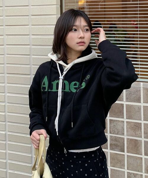 AMESWORLDWIDE（アメスワールドワイド）の「BASIC LOGO HOODIE ZIP UP BLACK（パーカー・メンズ・その他・SMALL/MEDIUM/LARGE）」の14枚目の写真