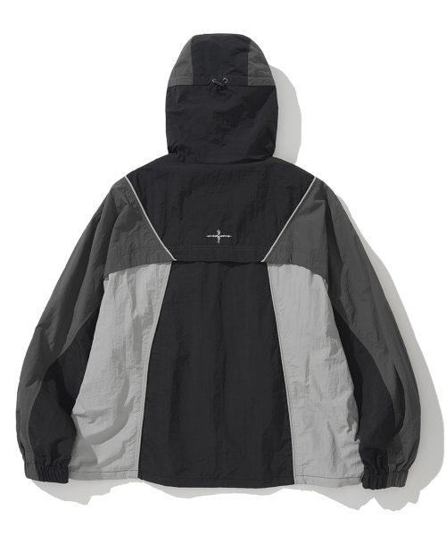 NOT4NERD（ノットフォーナード）の「Colour Block Nylon Windbreaker Jacket - Charcoal（ナイロンジャケット・レディース・その他・MEDIUM/SMALL/LARGE）」の2枚目の写真