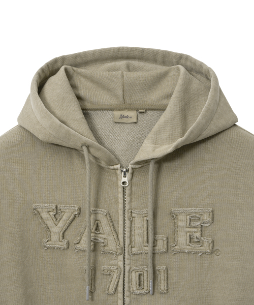 YALE(イェール)の「ピグメントアプリケフードジップアップ_ベージュ(パーカー・レディース・その他・SMALL/LARGE/X-LARGE/MEDIUM)」の3枚目の写真
