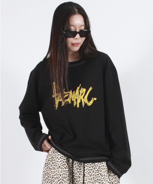 DEMARC（ドゥマーク）の「GRAFFITI LOGO TEXT BOXY LONG SLEEVE - Black（Tシャツ/カットソー・レディース・その他・MEDIUM/LARGE）」の9枚目の写真