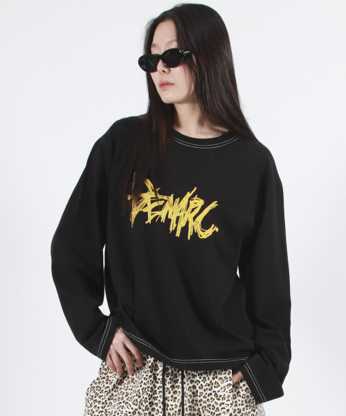 DEMARC（ドゥマーク）の「GRAFFITI LOGO TEXT BOXY LONG SLEEVE - Black（Tシャツ/カットソー・レディース・その他・MEDIUM/LARGE）」の10枚目の写真