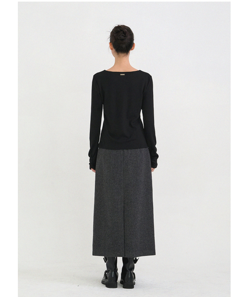 MICANE(ミケーネ)の「ラミス ボートネックT(Tシャツ/カットソー・レディース・ブラック/アイボリー・SMALL/X-LARGE/LARGE/MEDIUM)」の10枚目の写真