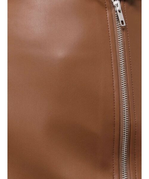 MURUA(ムルーア)の「ZIPスリットフェイクレザーナロースカート(スカート・レディース・ブラック/アイボリー/キャメル・2/1)」の10枚目の写真