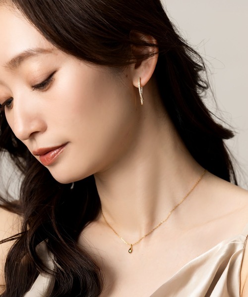 Cream dot.（クリームドット）の「【金属アレルギー対応】ビジューライン煌めくバックキャッチイヤリング/ピアス（ピアス（両耳用）・レディース・ゴールド系その他/シルバー系その他/ゴールド/ピンク/シルバー/ピンク系その他・ONE SIZE）」の13枚目の写真