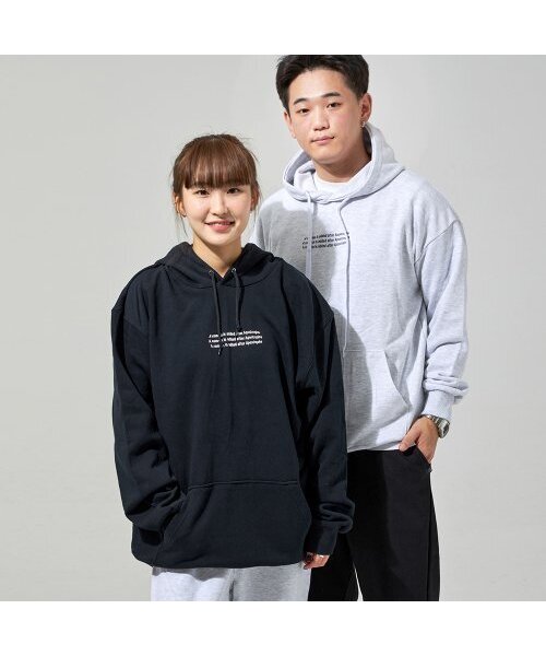 CONVEX センターロゴフードパーカー (ブラック/ホワイト)